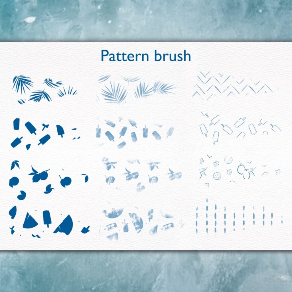 Tropical Summer Brush & Stamp Set for Procreate – Watercolor Clip Art ...