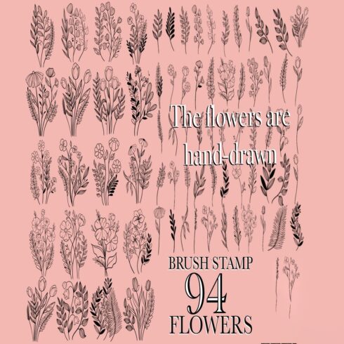 Flower Stamp Brushes for Procreate cover image.