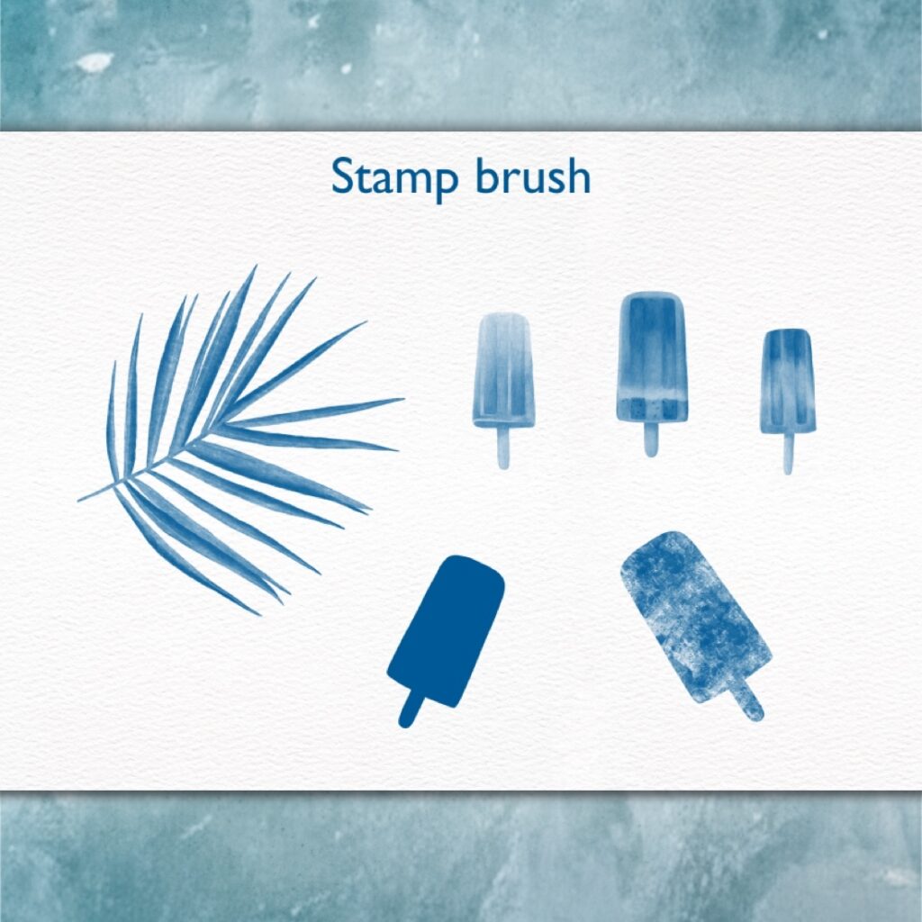 Tropical Summer Brush & Stamp Set for Procreate – Watercolor Clip Art ...
