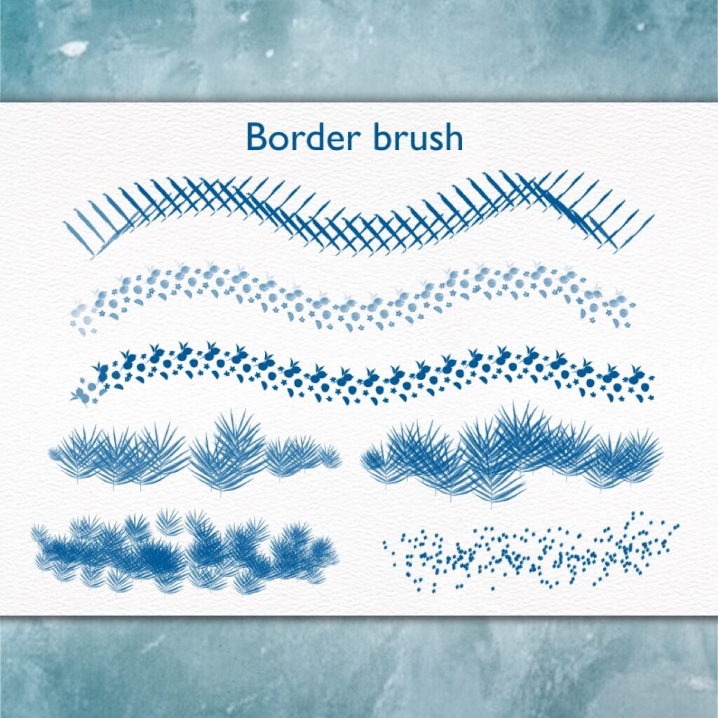 Tropical Summer Brush & Stamp Set for Procreate – Watercolor Clip Art ...