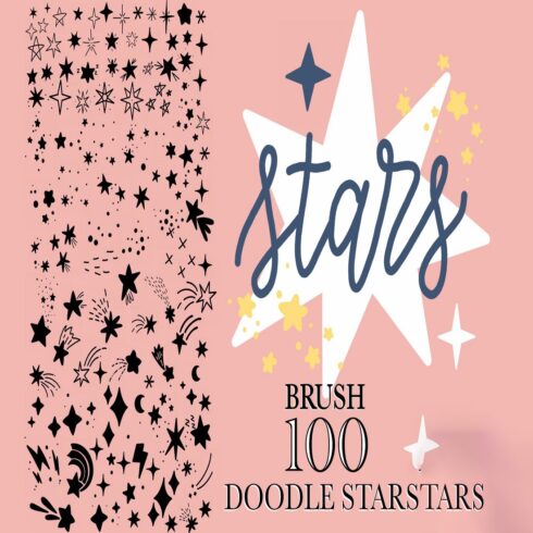Doodles stars brush stamps cover image.