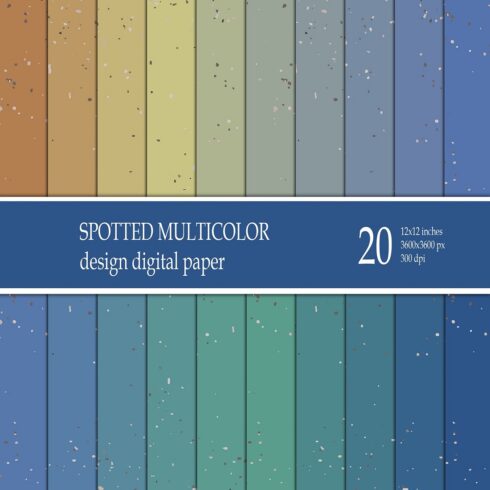 Spotted Multicolor Seamless pattern Digital paper pack cover image.