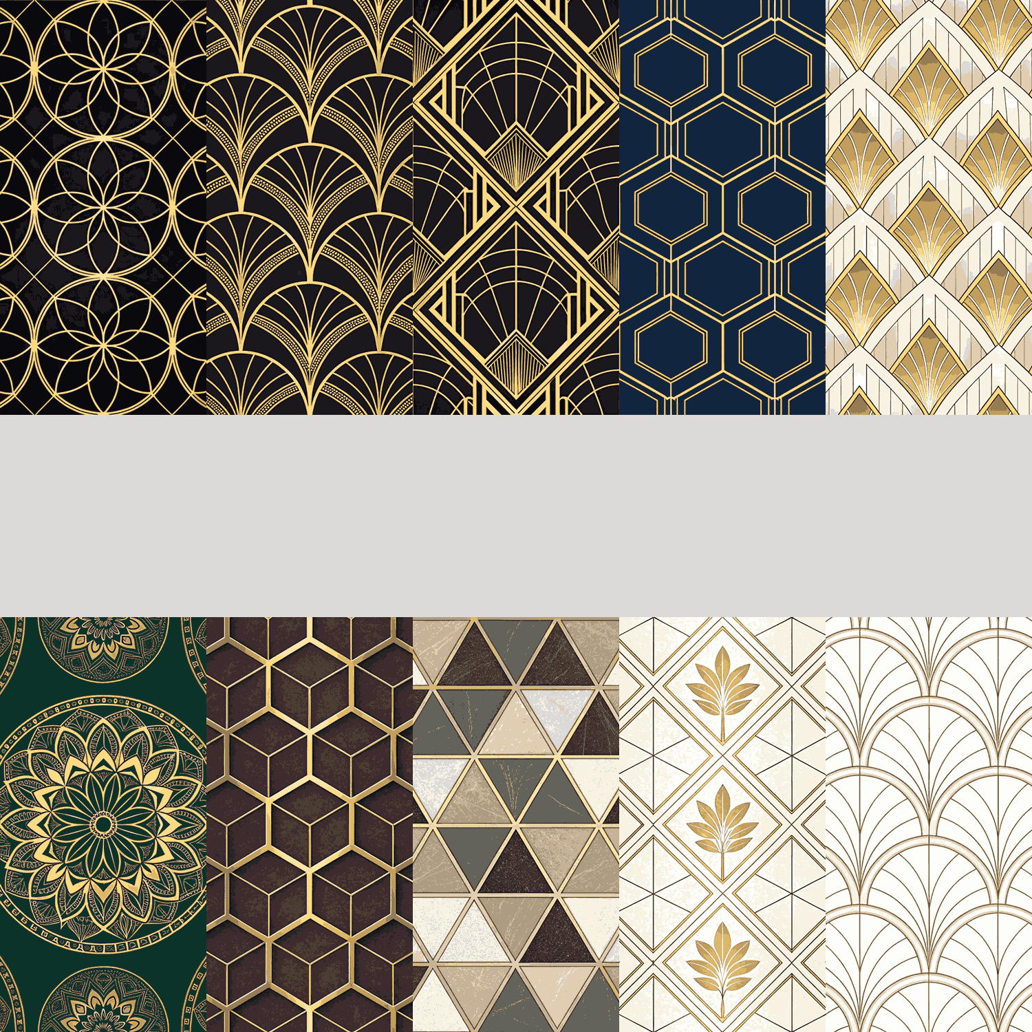 10 Luxury Geometry Seamless Pattern preview image.