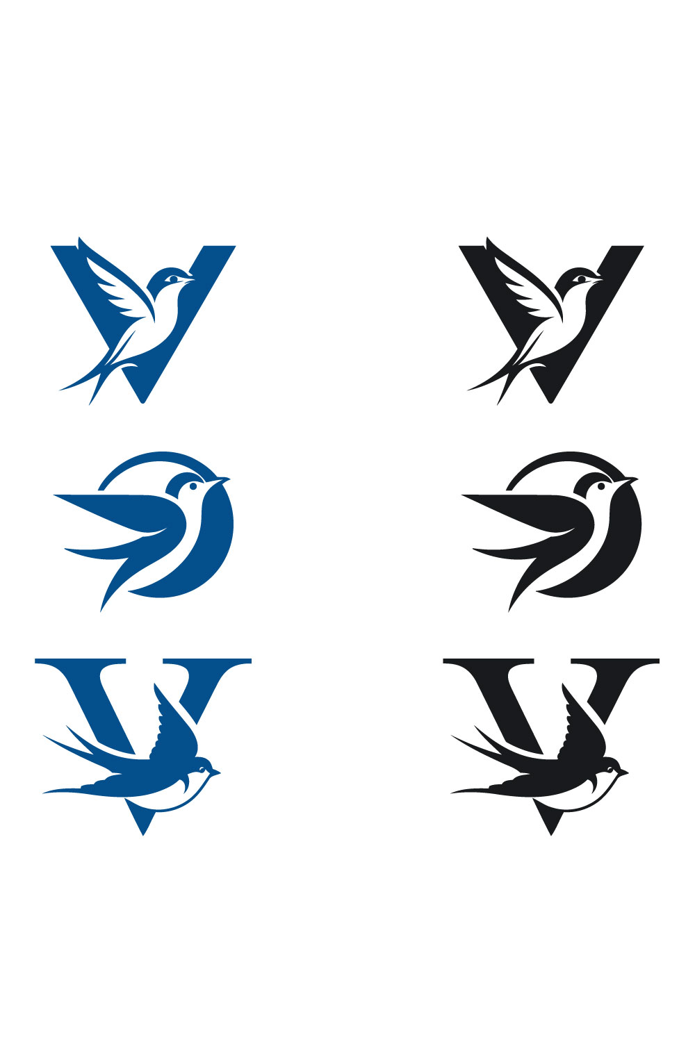 bird letters logo pinterest preview image.