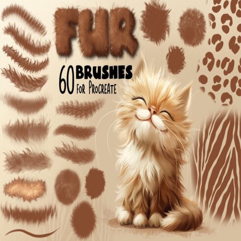 60 Fur Brush Set for Procreate cover image.