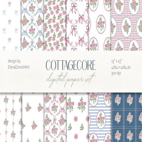 Blooming Cottagecore Dreams Floral Pattern Collection cover image.