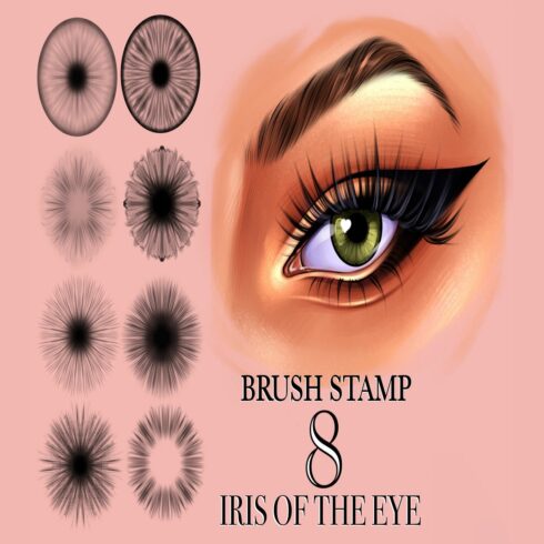 Procreate-pupil-iris-of-the-eye-brushes cover image.