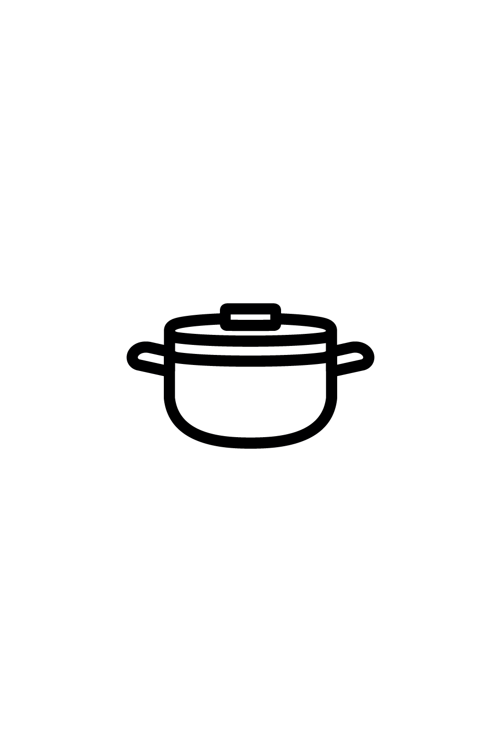 Cooking Pot Line Icon vector design pinterest preview image.