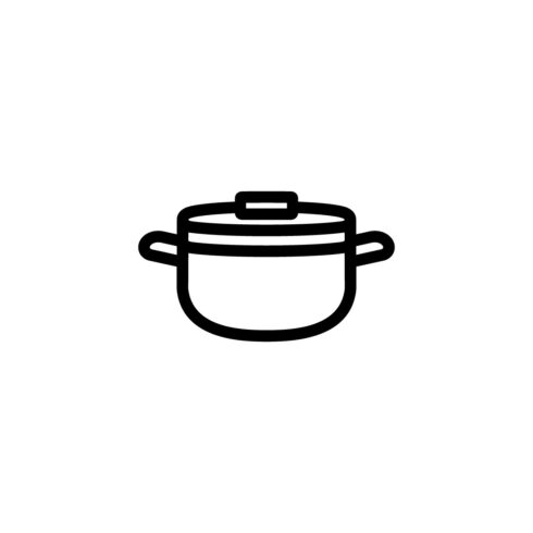 Cooking Pot Line Icon vector design cover image.