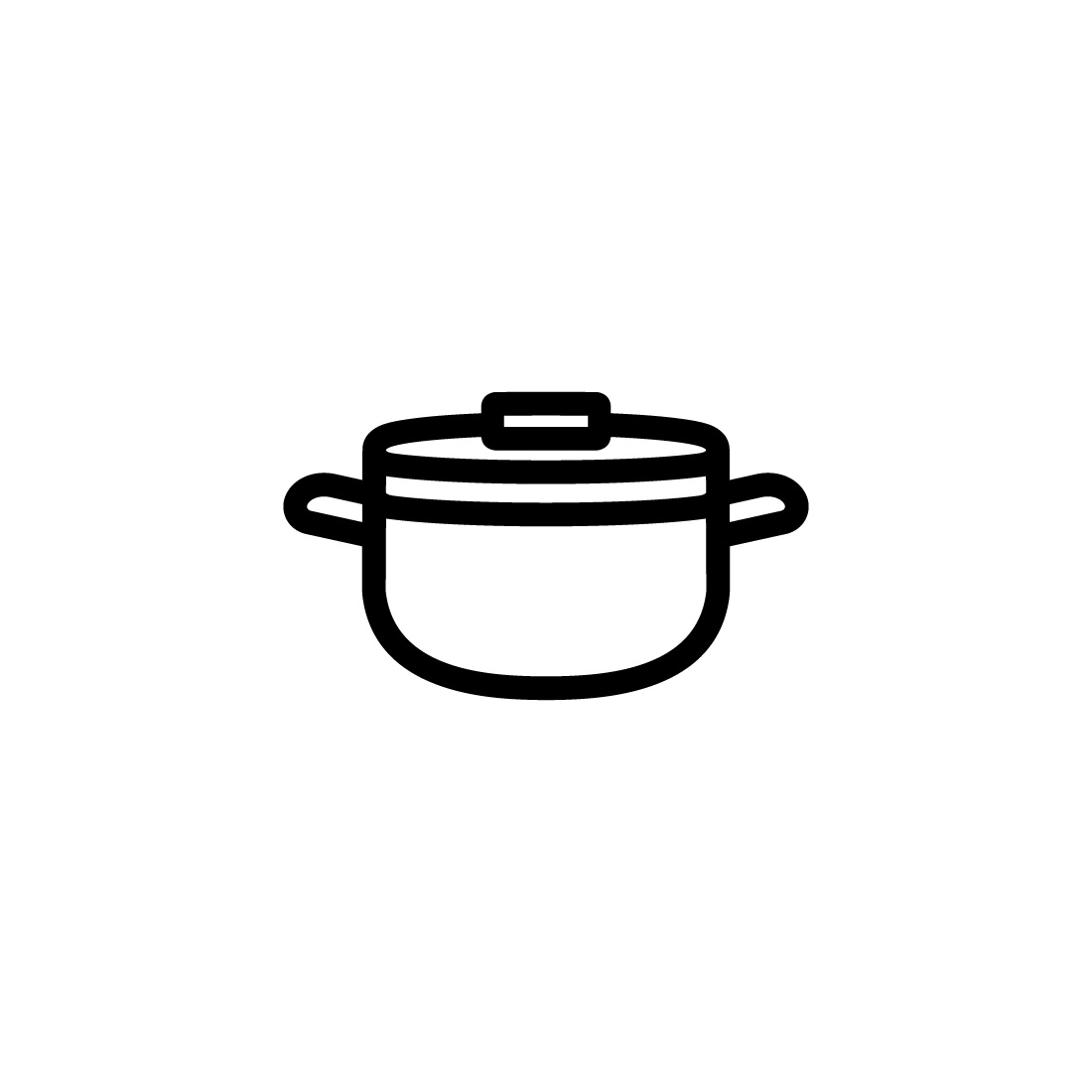 Cooking Pot Line Icon vector design preview image.