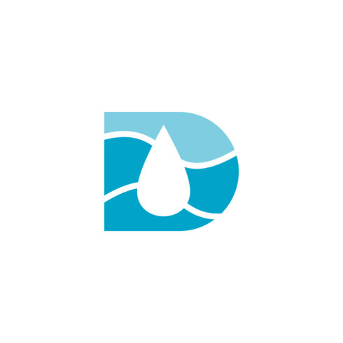 Letter D Water Drop vector Design cover image.