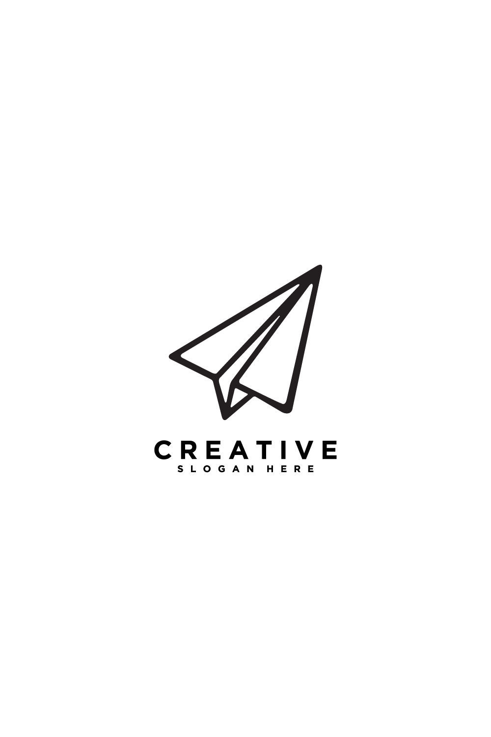Hand Drawn Paper Airplane Icon – Send, Message, Travel, Communication & Creative Symbol Vector pinterest preview image.