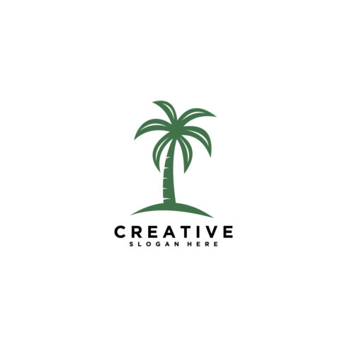 Tropical Palm Tree Icon – Vacation, Beach, Island Paradise & Nature Eco Vector Graphic cover image.