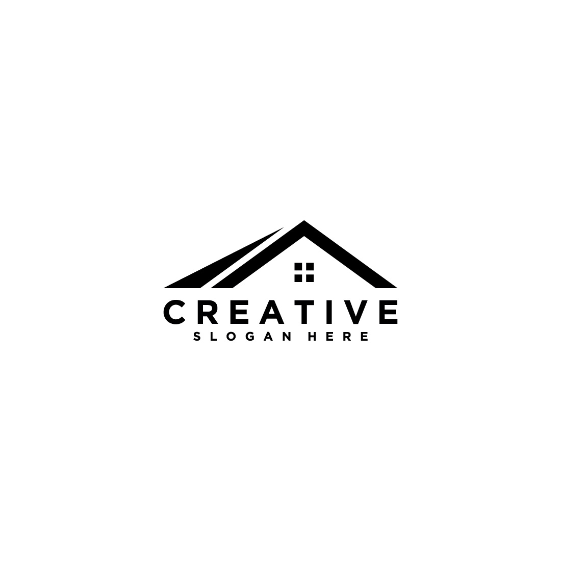 Modern House Roof Logo – Real Estate, Home, Construction & Property Company Icon cover image.