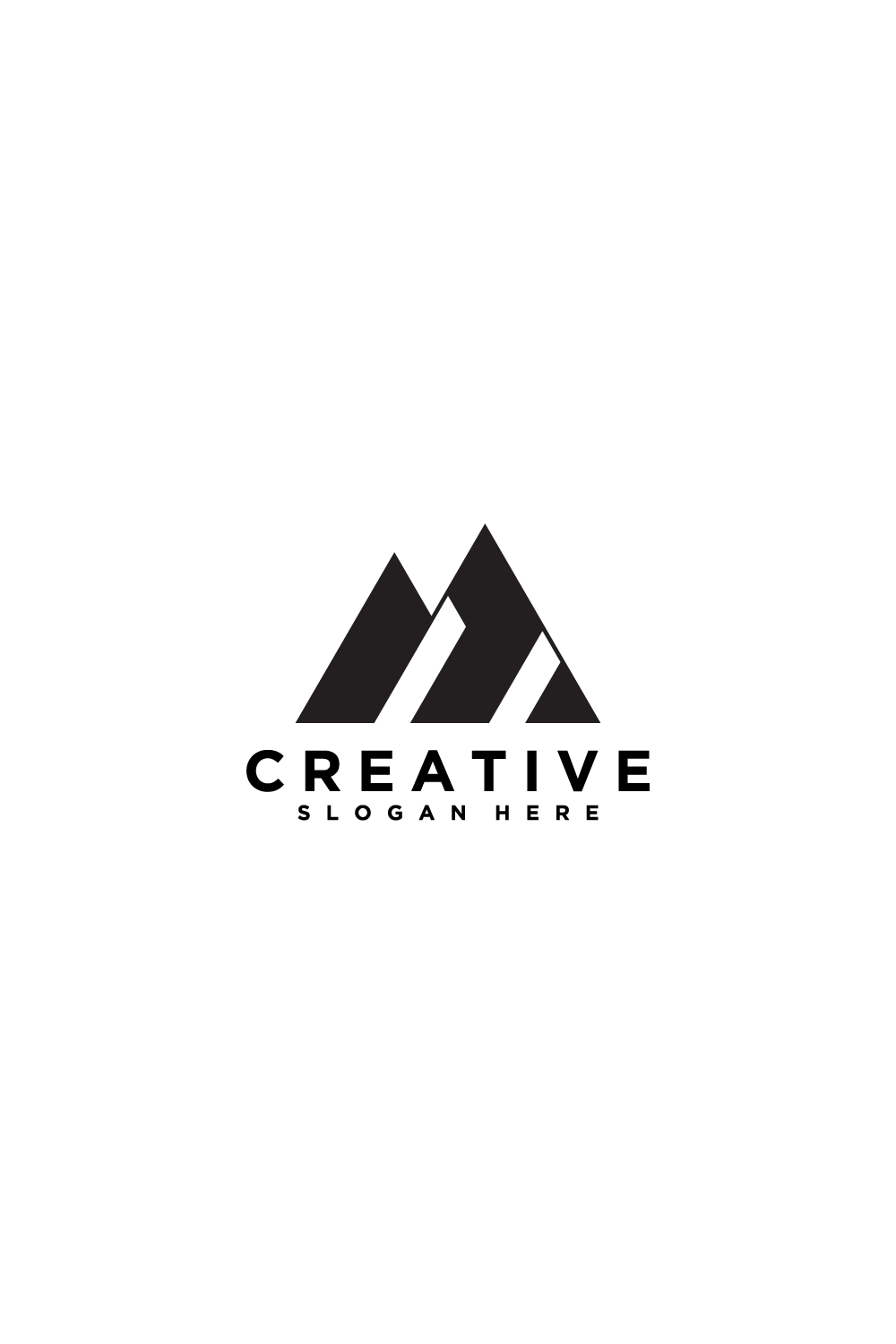 Modern Abstract M Letter Logo – Monogram pinterest preview image.