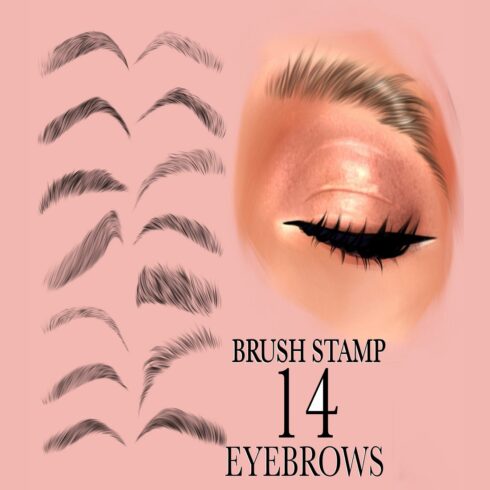 Procreate eyebrows brushes cover image.