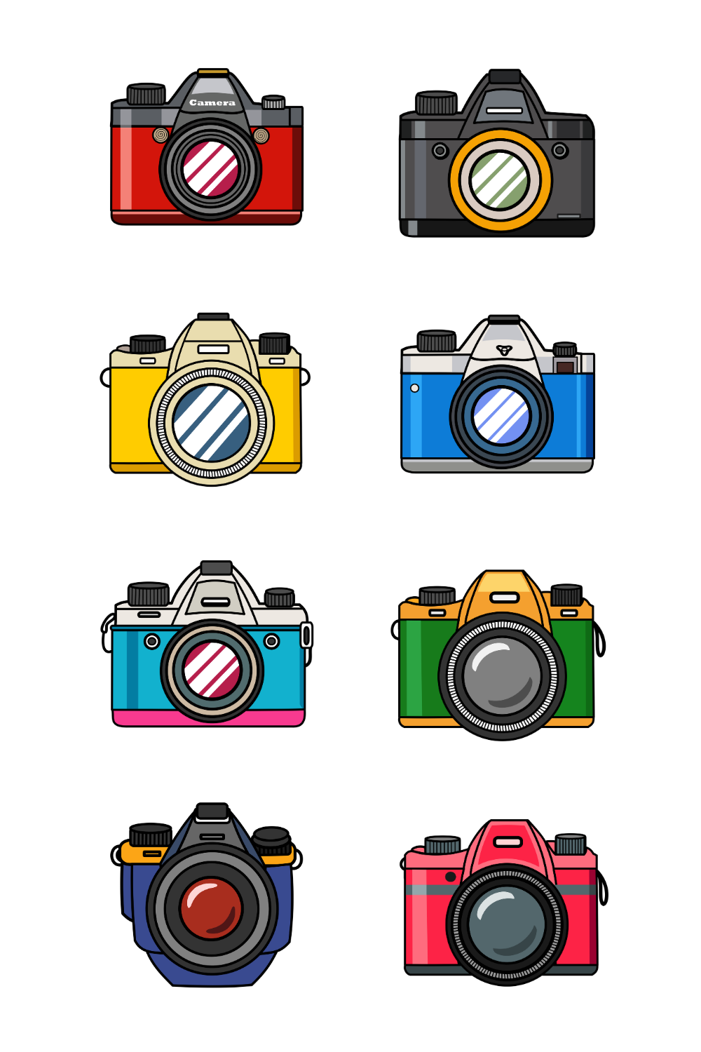 Retro Camera Clip Art pinterest preview image.