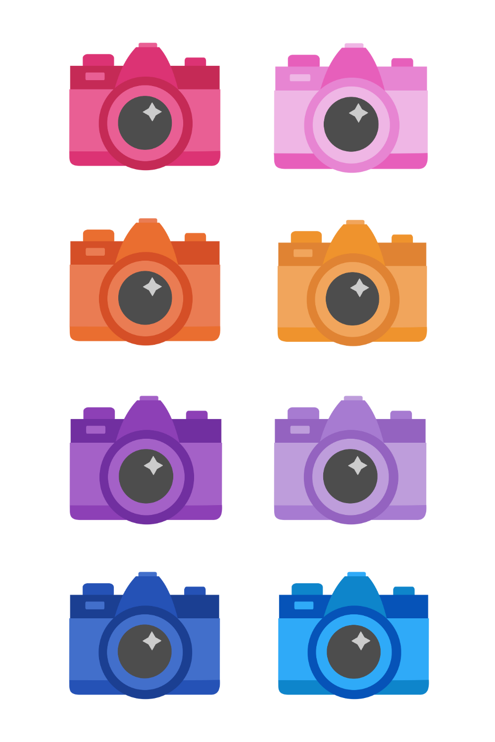 Cute Rainbow Camera Clipart pinterest preview image.