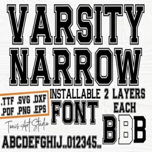 Varsity Narrow Font cover image.