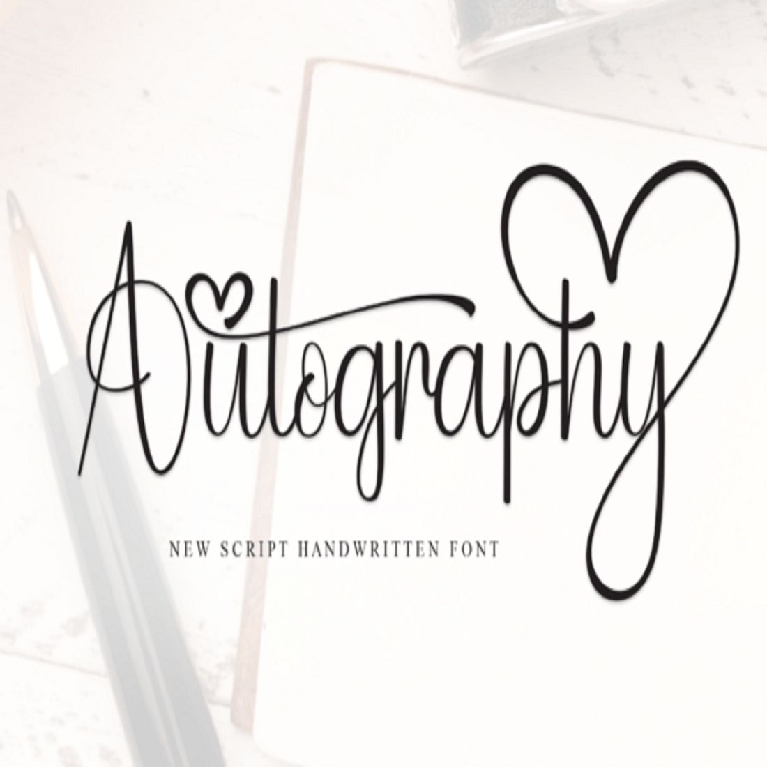 Autography Font preview image.