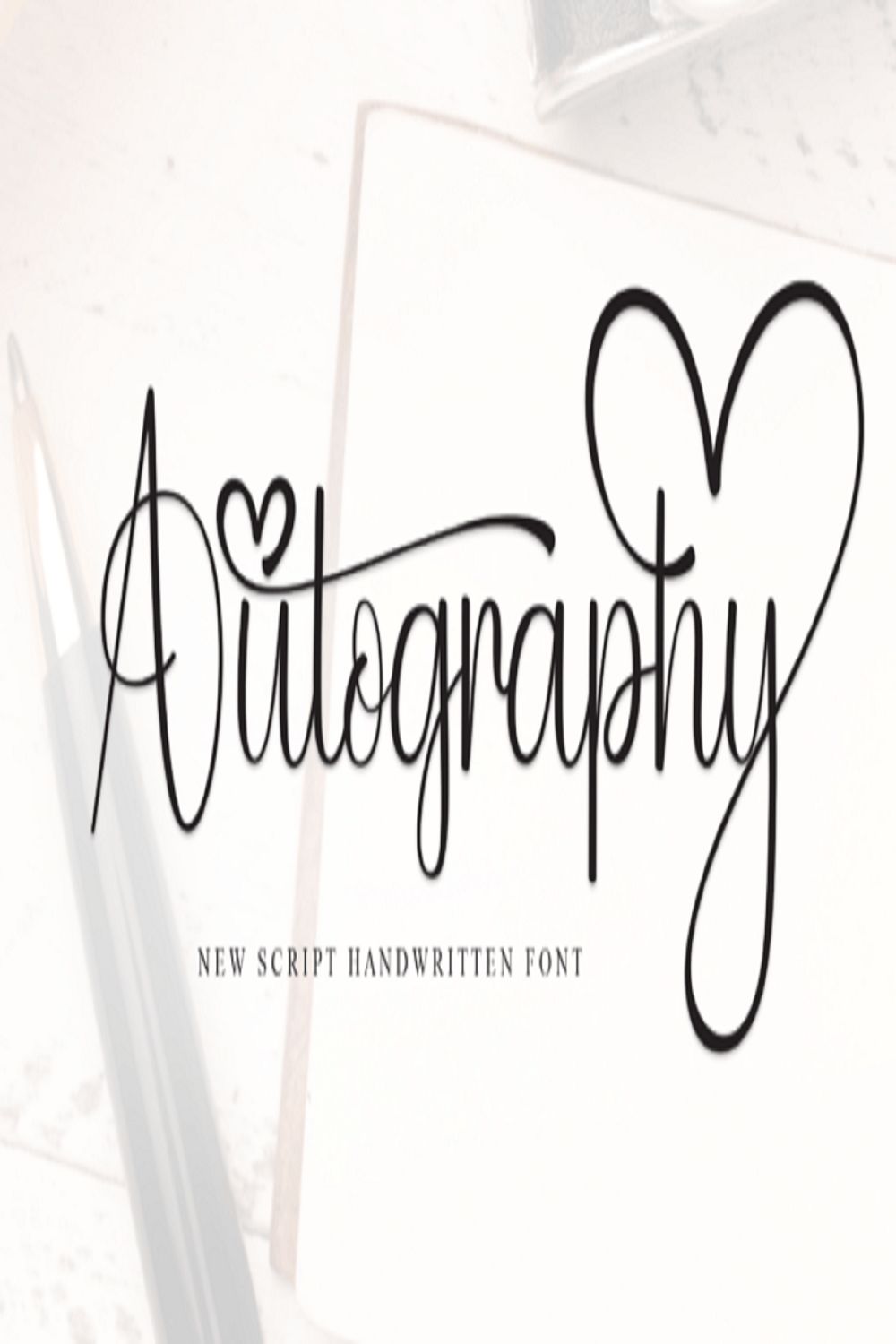 Autography Font pinterest preview image.