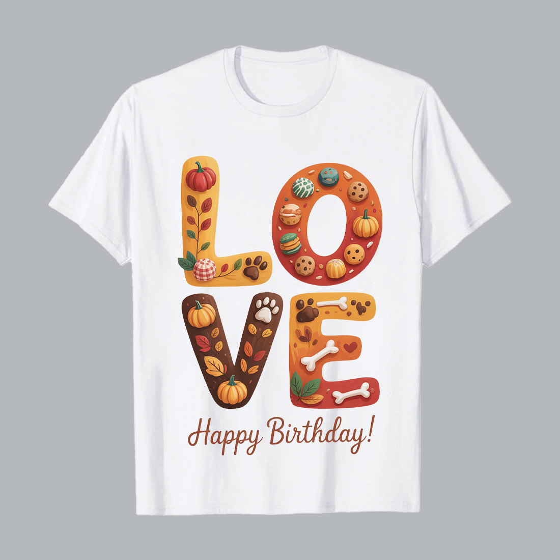 Autumnal dog celebration love pumpkins image Autumn day PNG T shirt Design T shirt PNG File preview image.