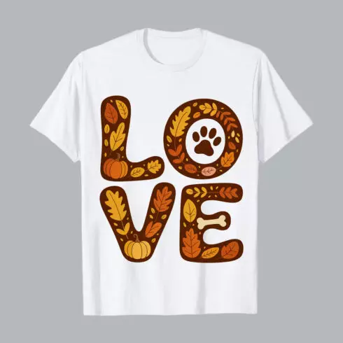 Autumnal dog celebration love pumpkins image Autumn day PNG T shirt Design T shirt PNG File cover image.
