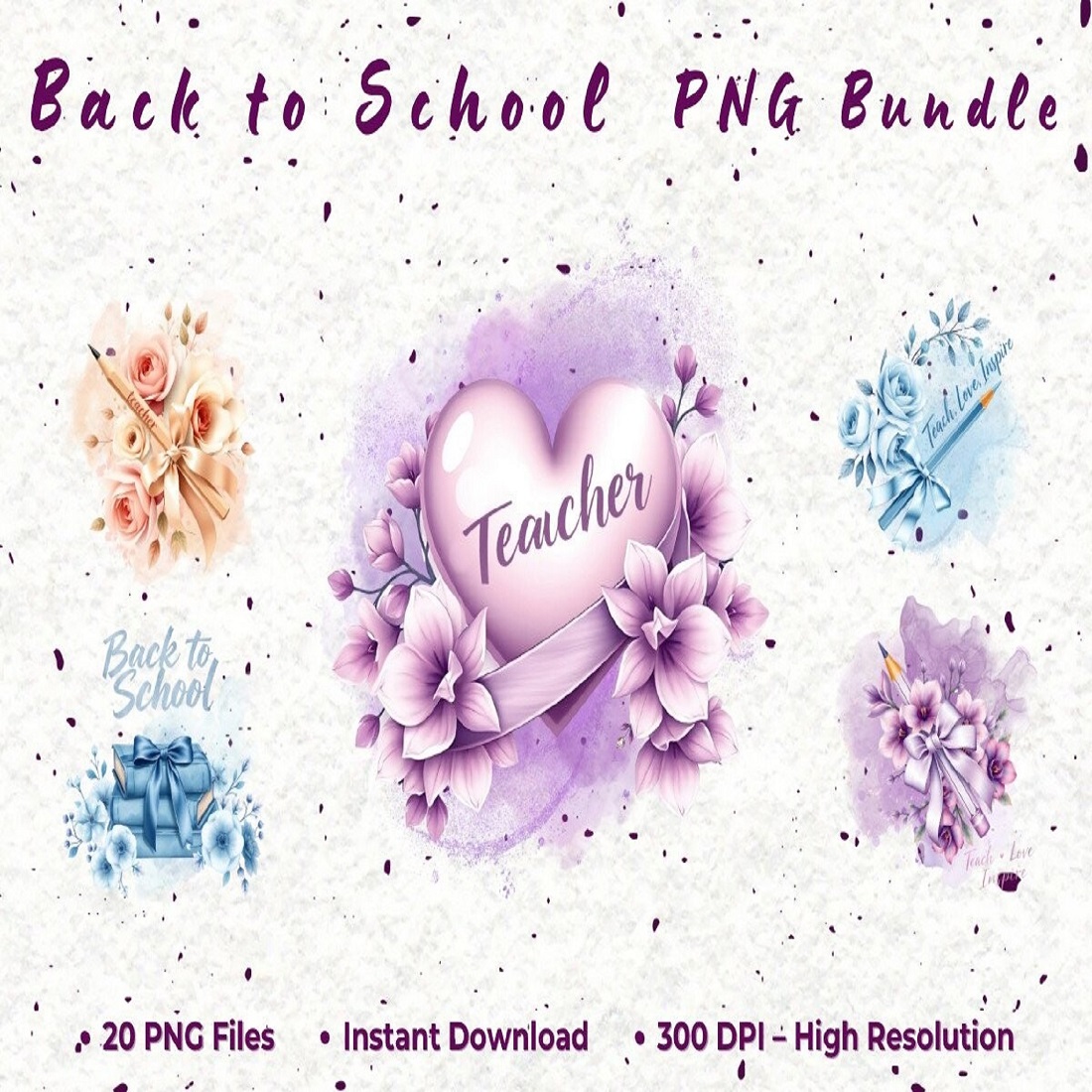 Back to School Blossoms Bundle cover image.