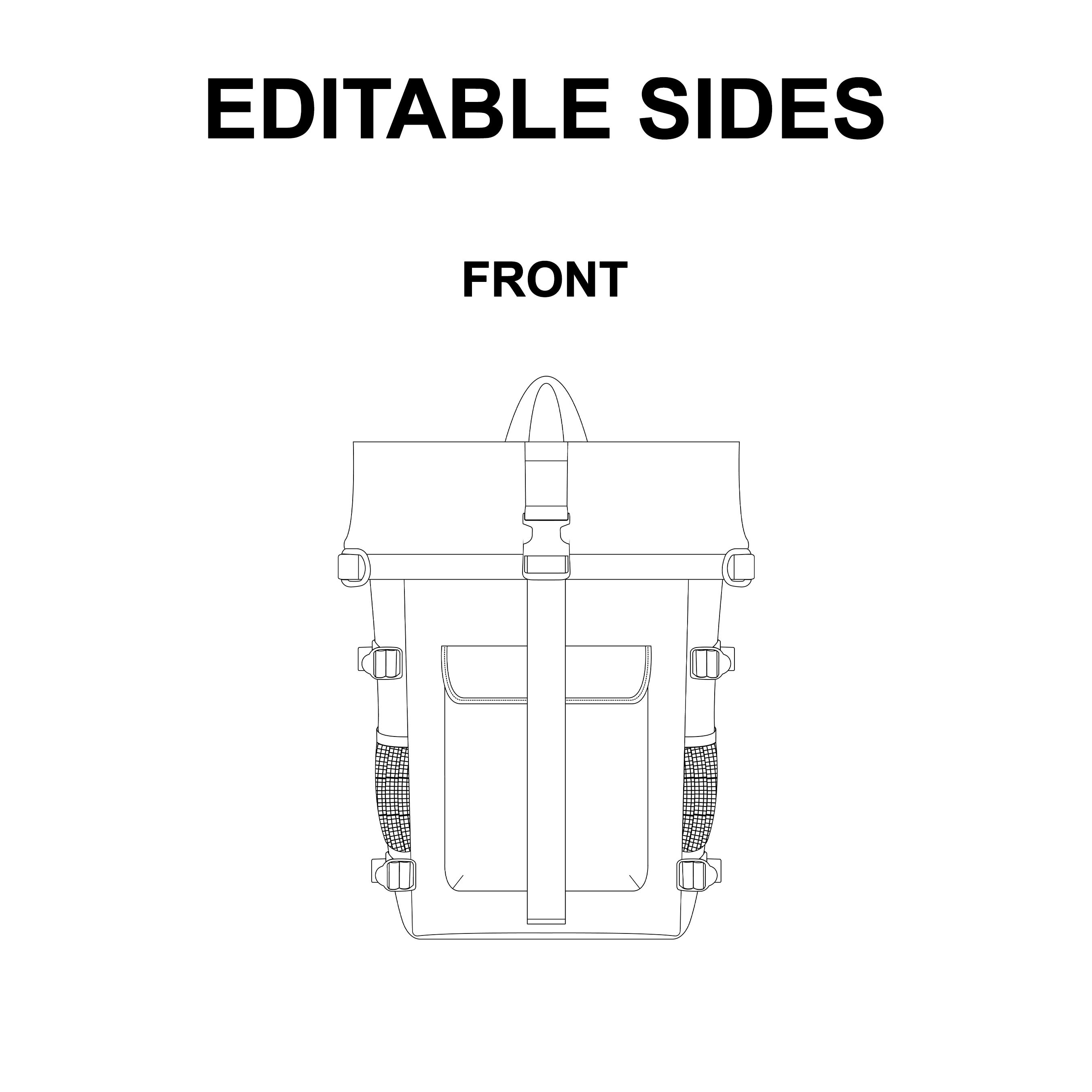 Backpack Vector Flat Sketch Mockup preview image.