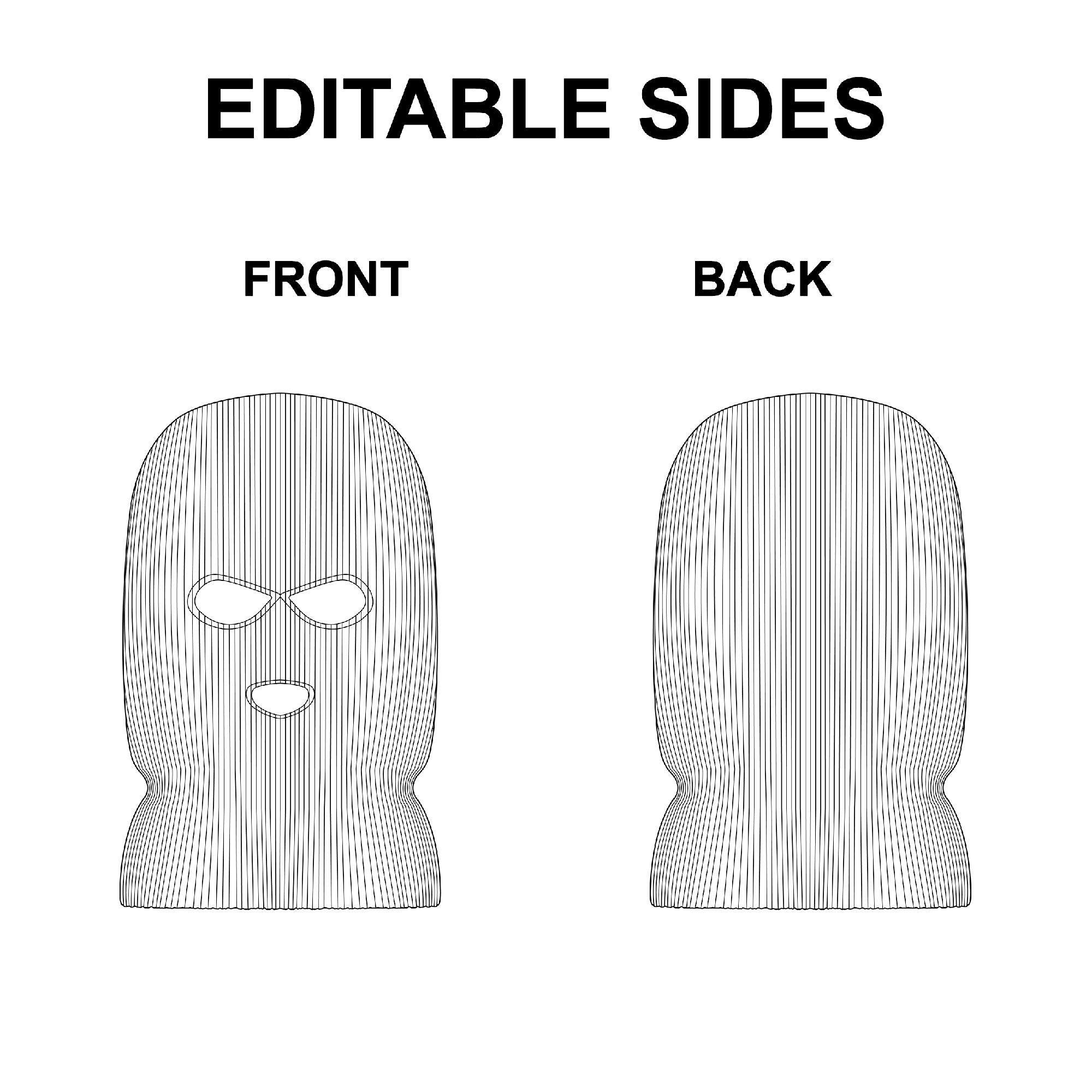 Balaclava Mask Vector Flat Mockup preview image.