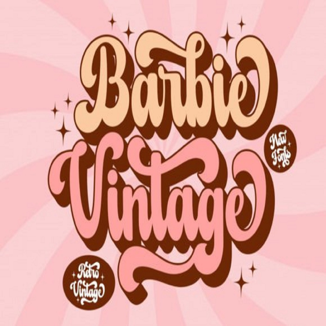 Barbie Vintage Font preview image.