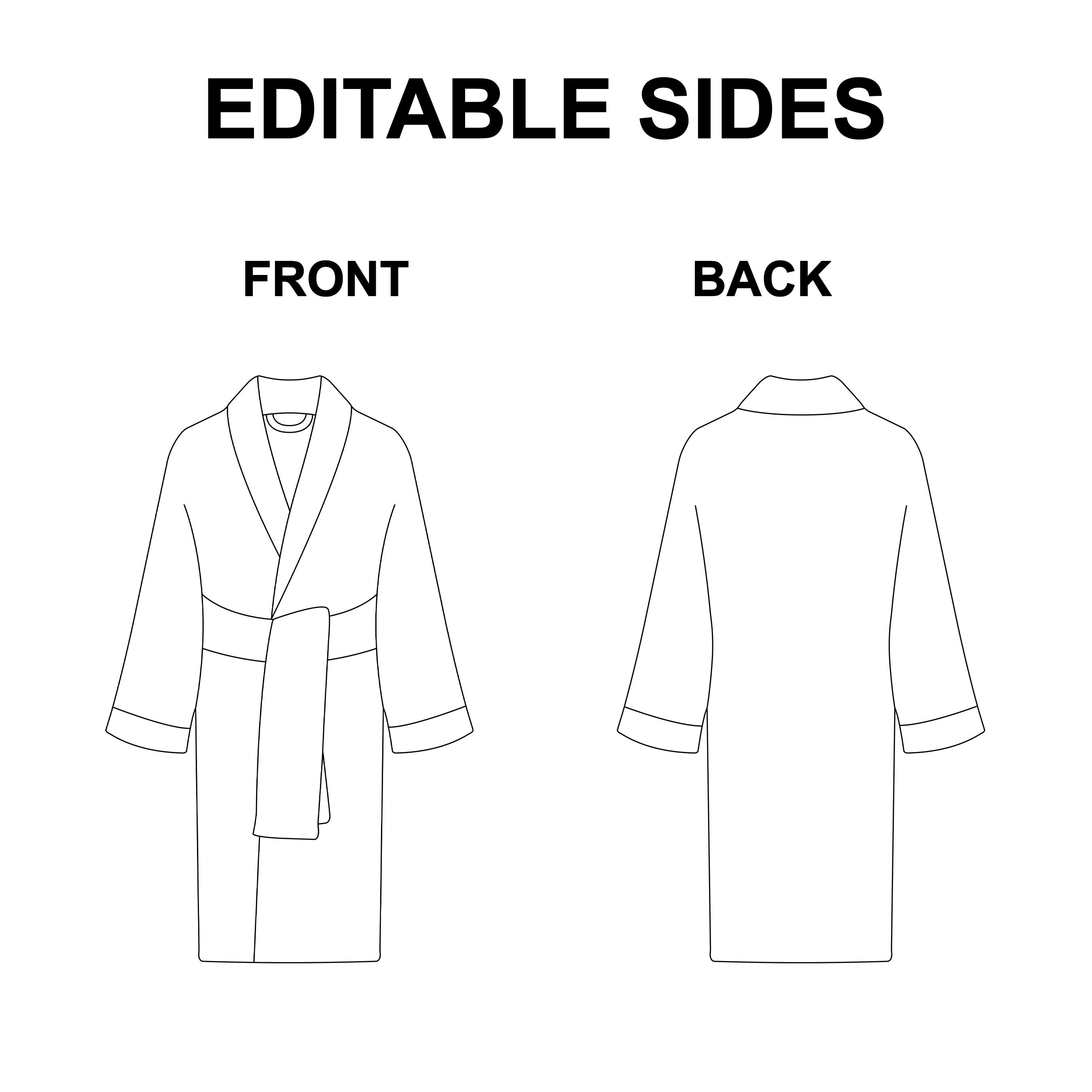 Bathrobe Tech Pack Flat Mockup preview image.