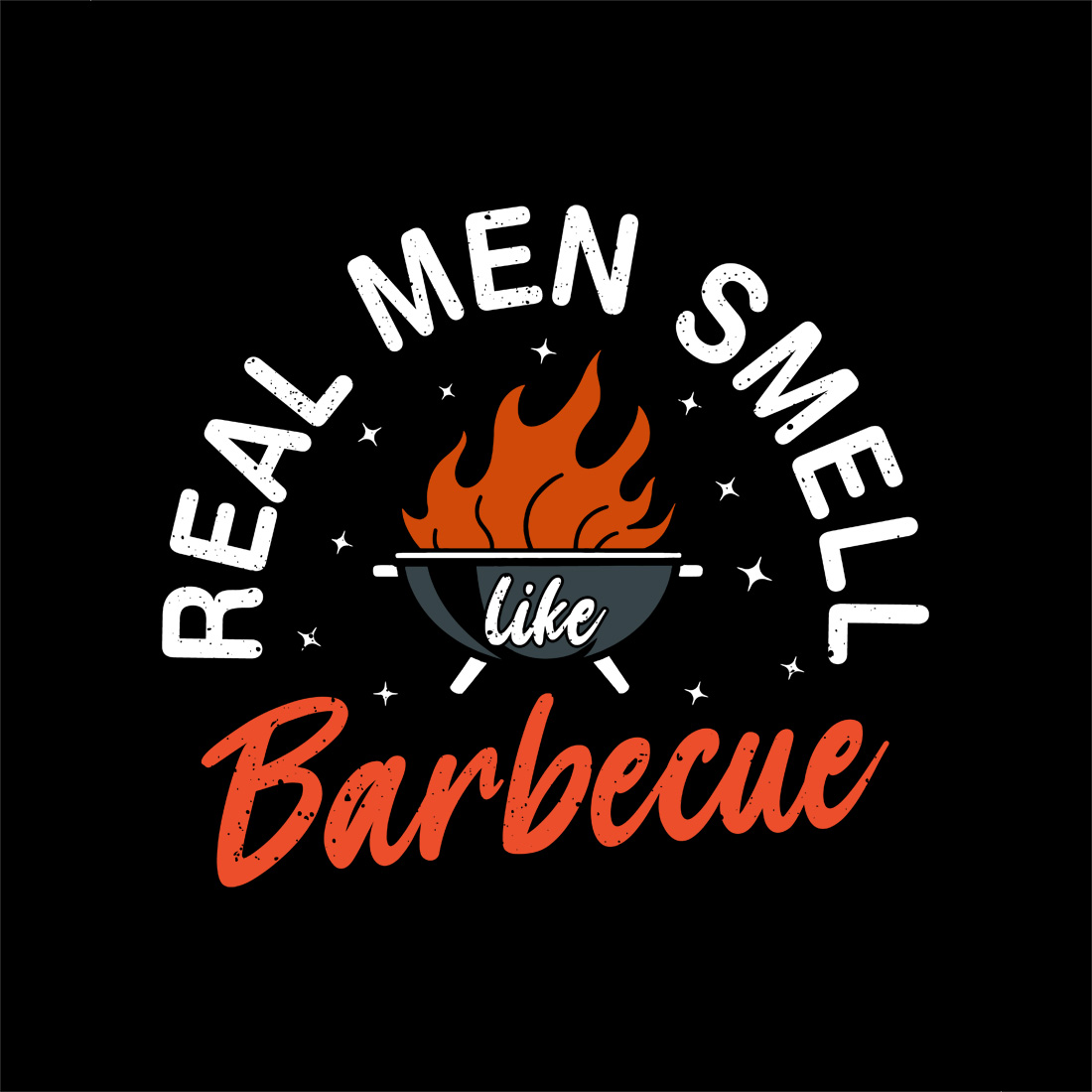BBQ fire pit design with humorous text – perfect for barbecue lovers and postmasters Bbq graphic design preview image.