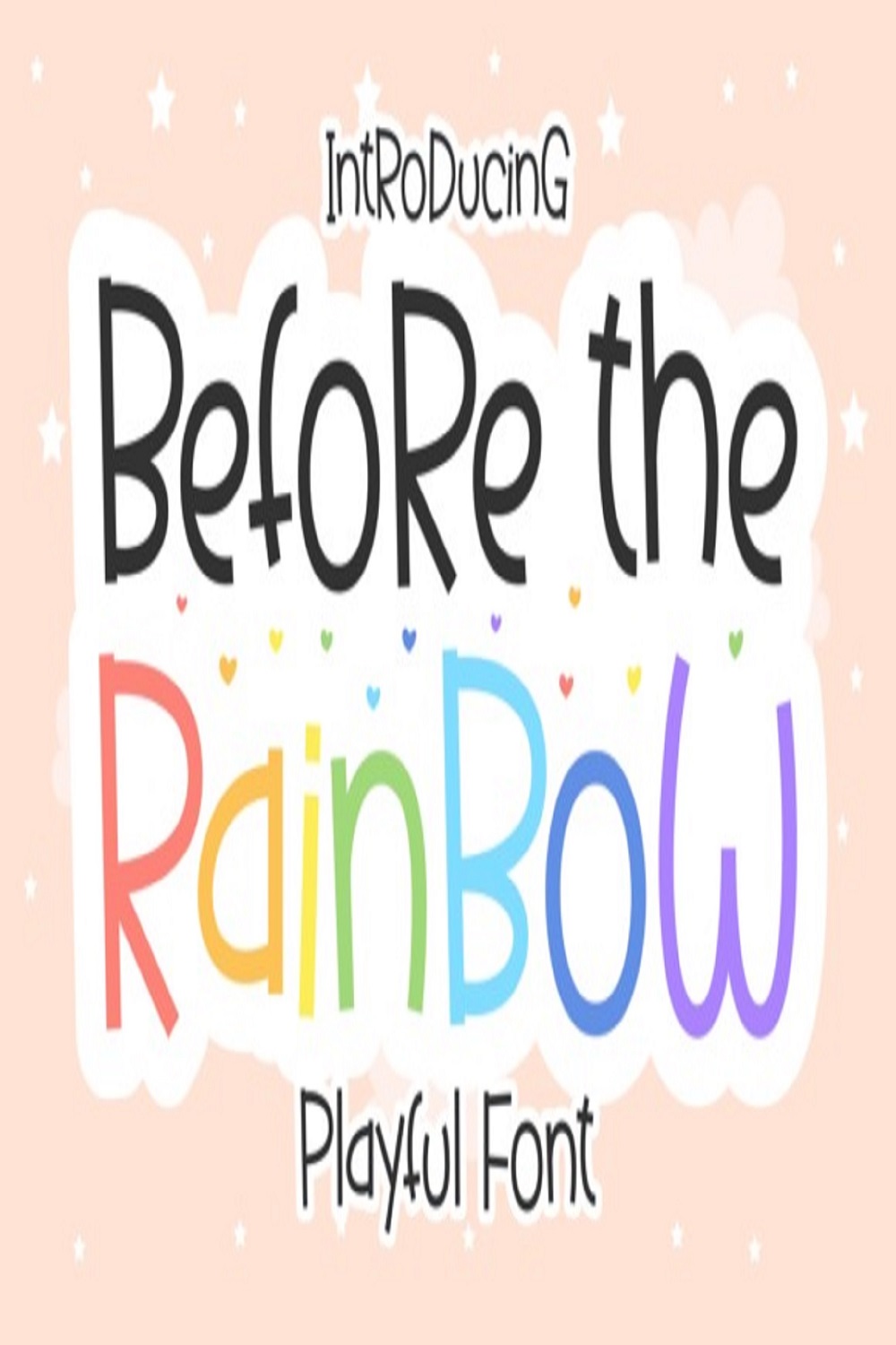 Before the Rainbow Font pinterest preview image.