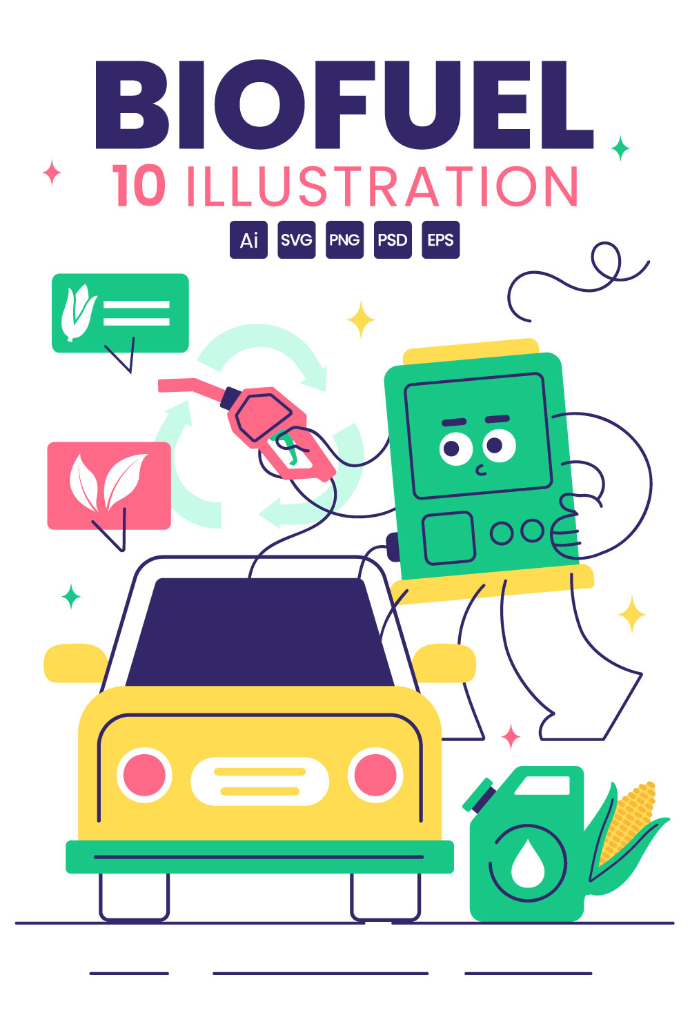 10 Renewable Biofuel Illustration - MasterBundles