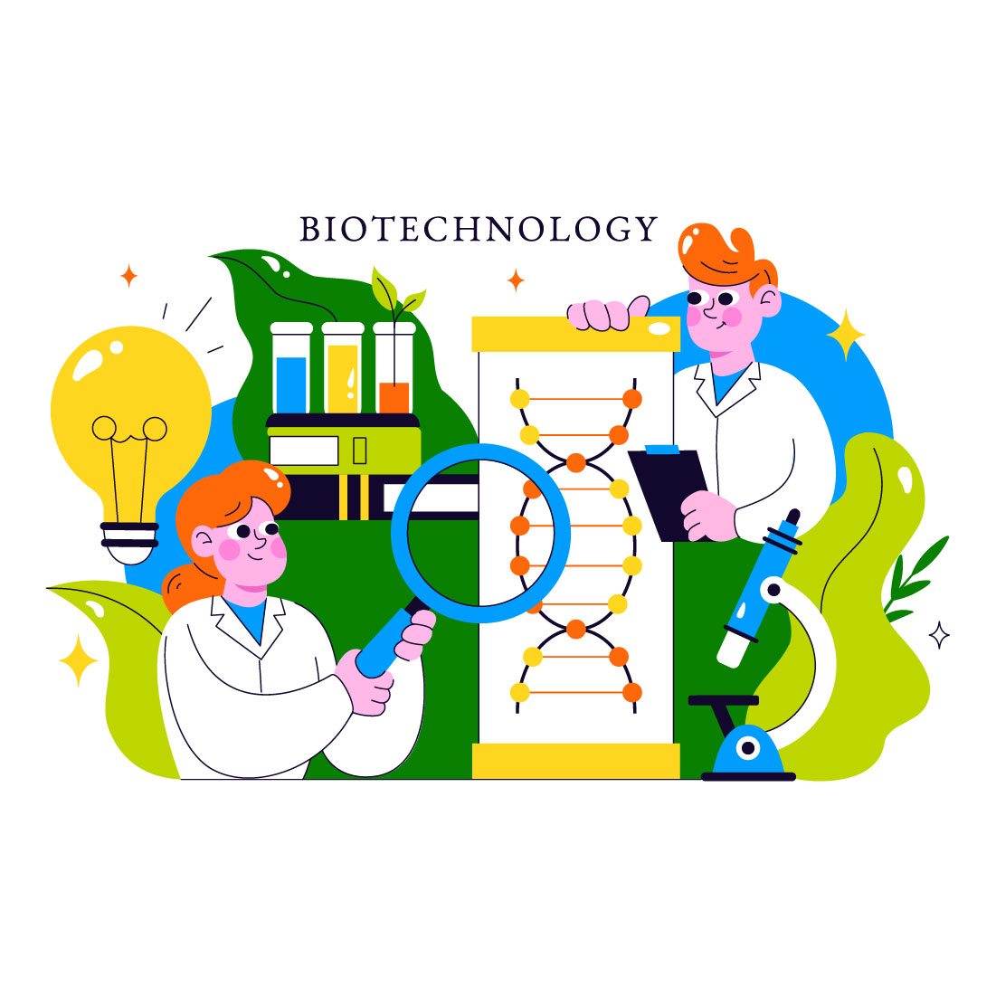 10 Biotechnology Innovation Illustration cover image.