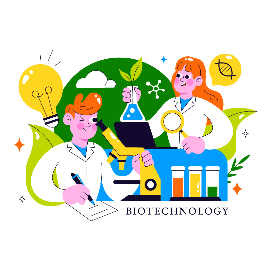 10 Biotechnology Innovation Illustration preview image.