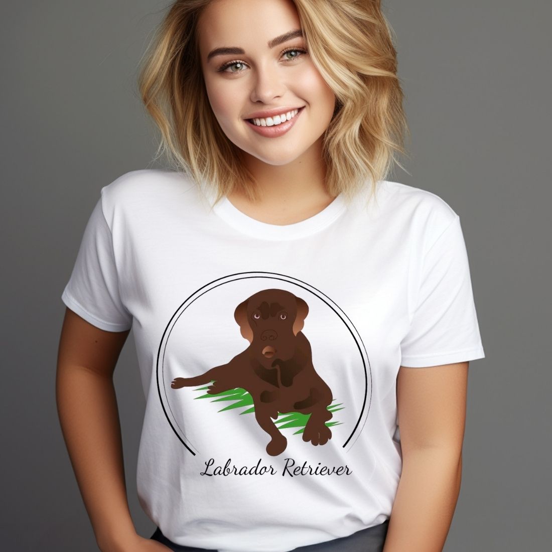 Labrador Retriever Dog logo Editable Vector Design preview image.