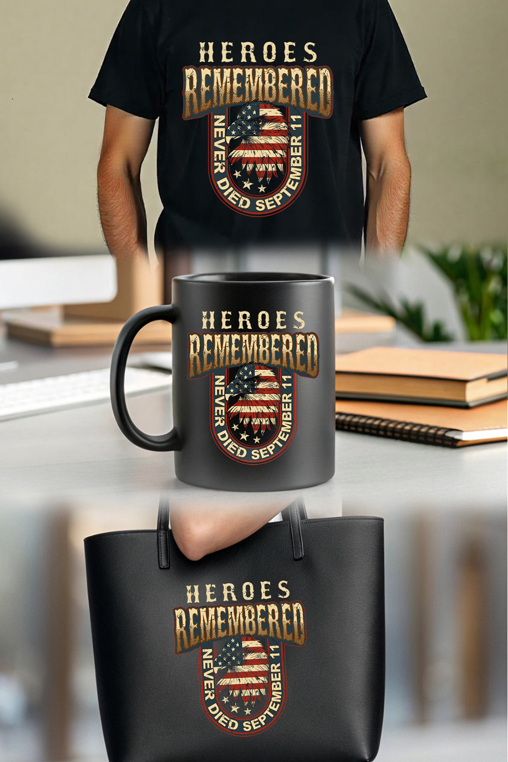 vintage american flag eagle tribute for september 11 remembrance day graphic design pinterest preview image.