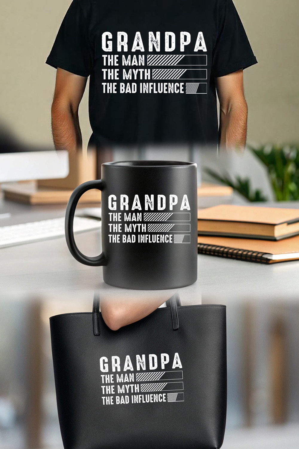 grandpa humor graphic design for father’s day or birthday gift merchandise Graphic Design pinterest preview image.