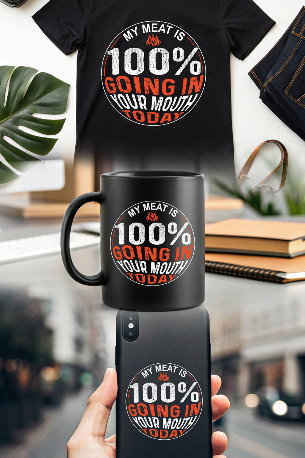 Funny BBQ graphic perfect for backyard chefs and summer parties BBQ graphic design pinterest preview image.