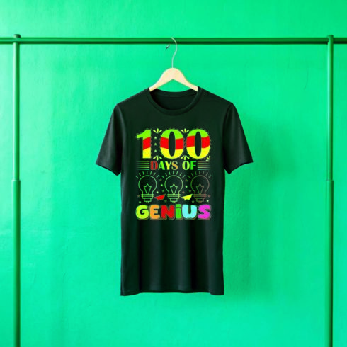 100 days of school t shirt design cover image.
