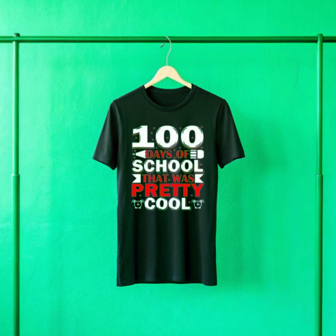 100 days of school t shirt design cover image.