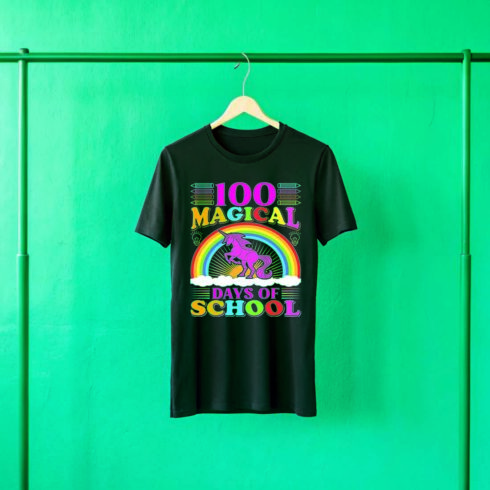 100 days of school t shirt design cover image.