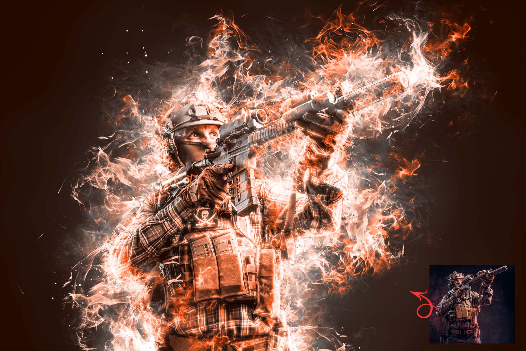 blazing energy photo effect 10 527