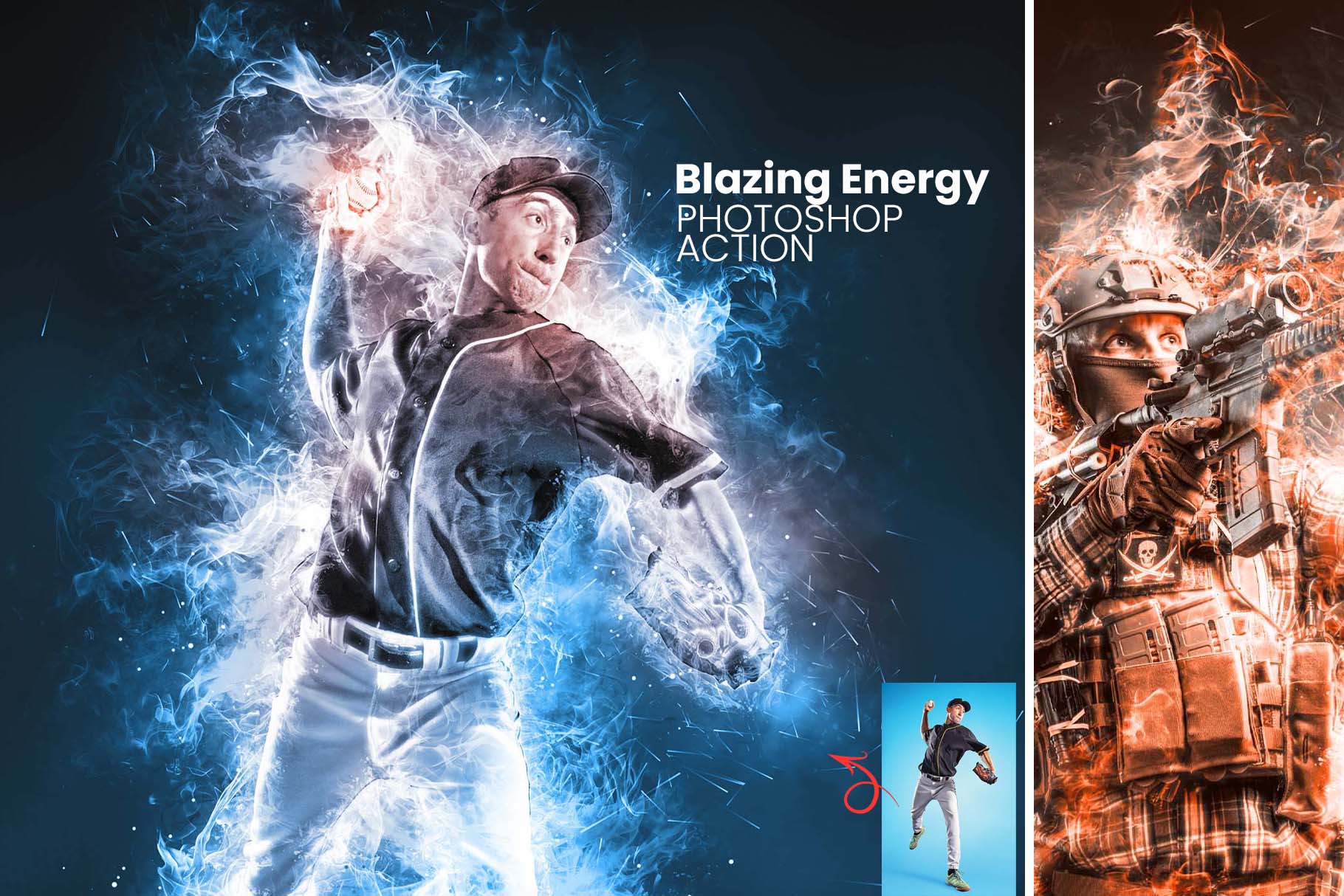 blazing energy photo effect cover 827