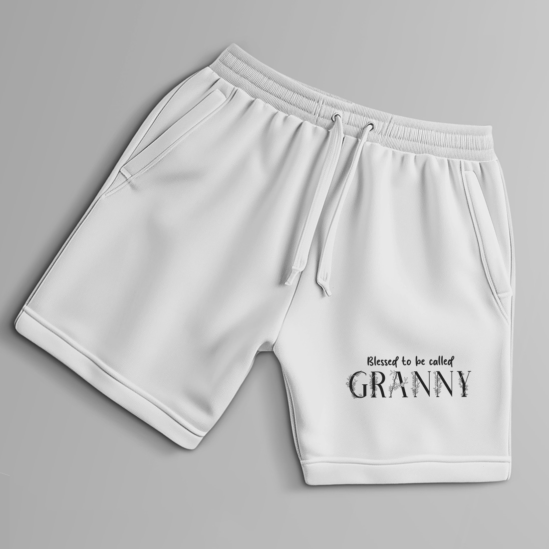 blessed to be called granny floral quote design for t shirts mugs and home decor cool grandma gifts. graphic design. 9 with shorts mock up 416