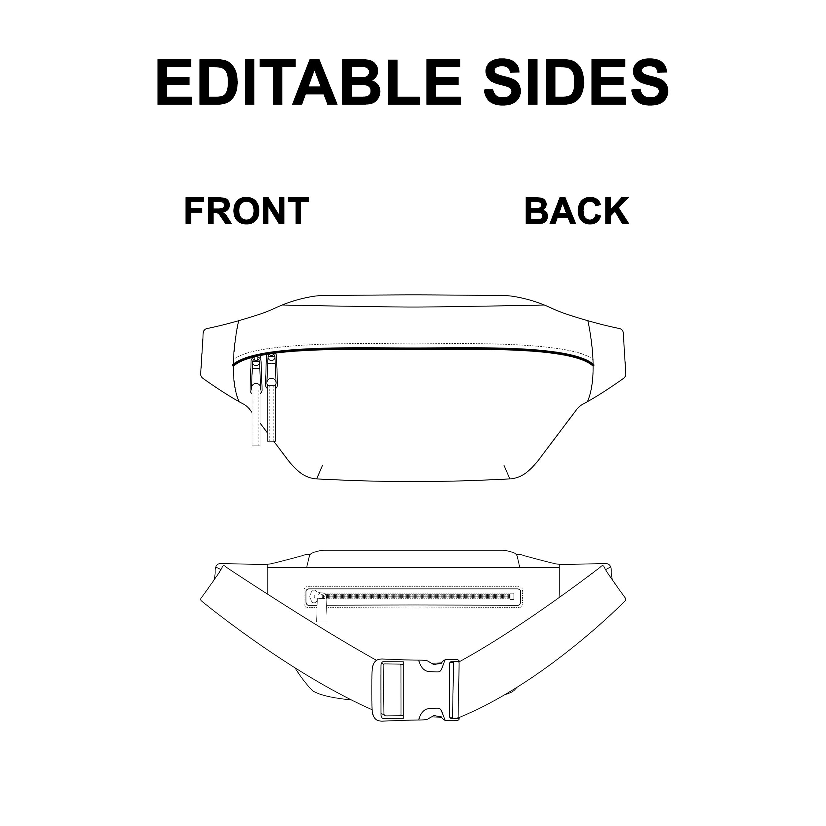 Body Bag Vector Flat Mockup preview image.