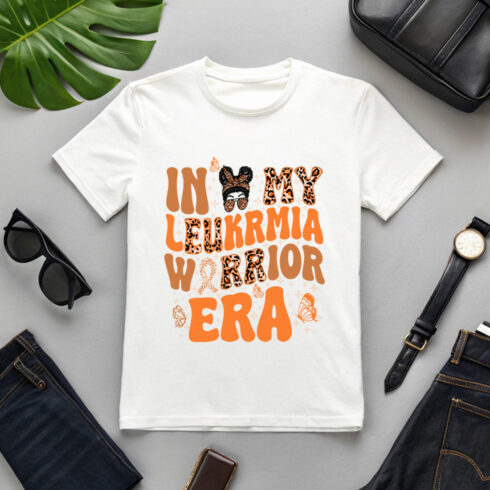 Bold leopard print leukemia warrior awareness design for t shirts and apparel cover image.