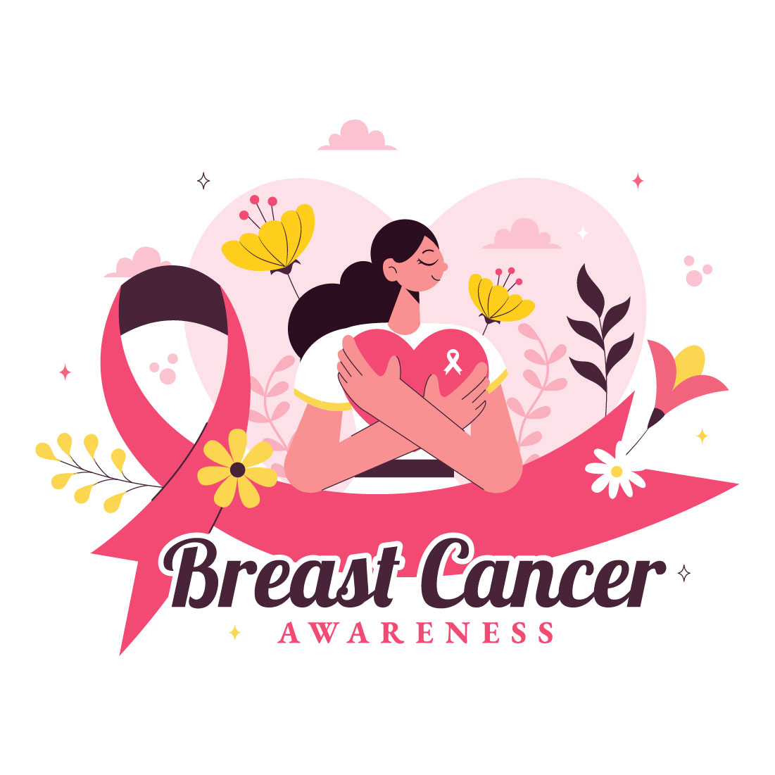 11 Breast Cancer Awareness Month Illustration preview image.